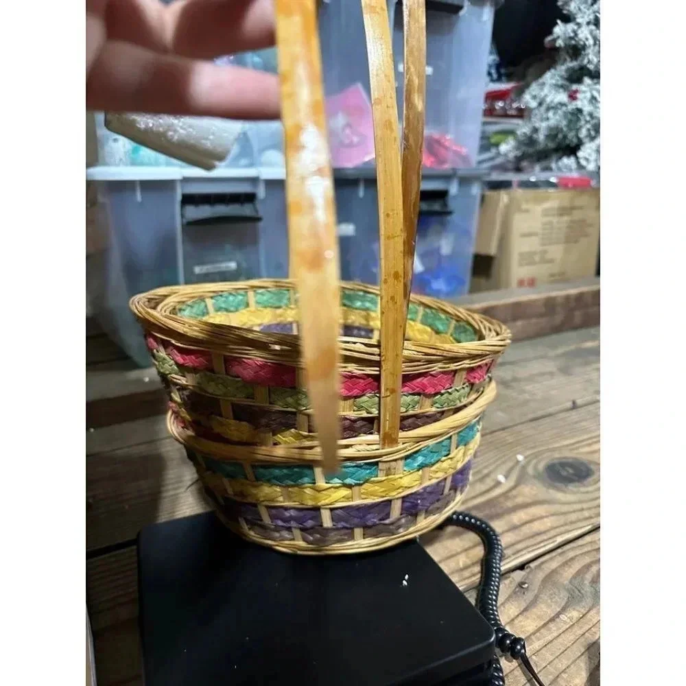 Lot of 6 Woven Easter Baskets